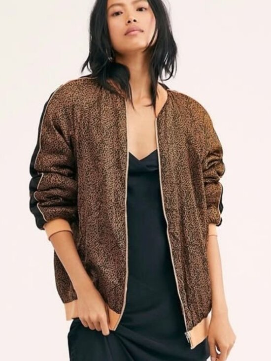 NWT Free People Women's Wicked Games Reversible Jacket Liquid Sand Size XL - Picture 3 of 11